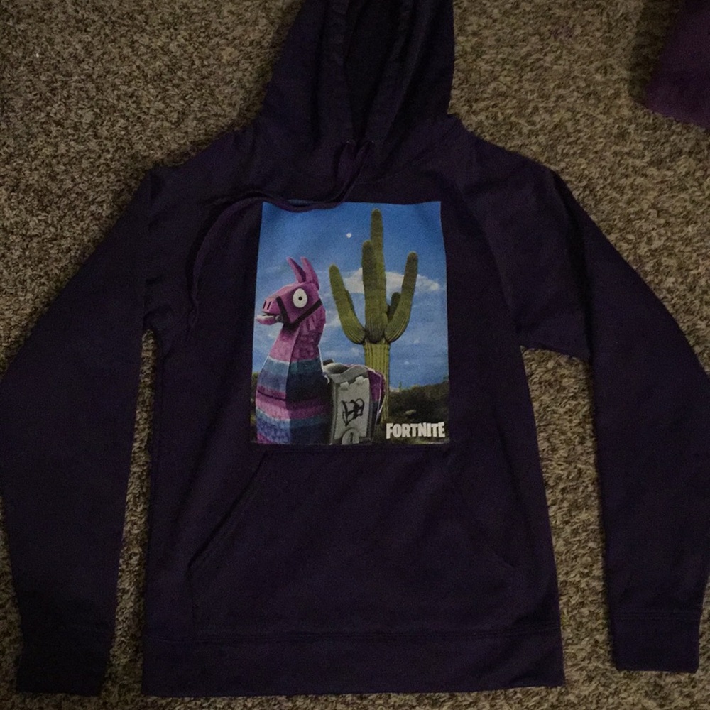 Fortnite hoodie purple NWOT so soft!